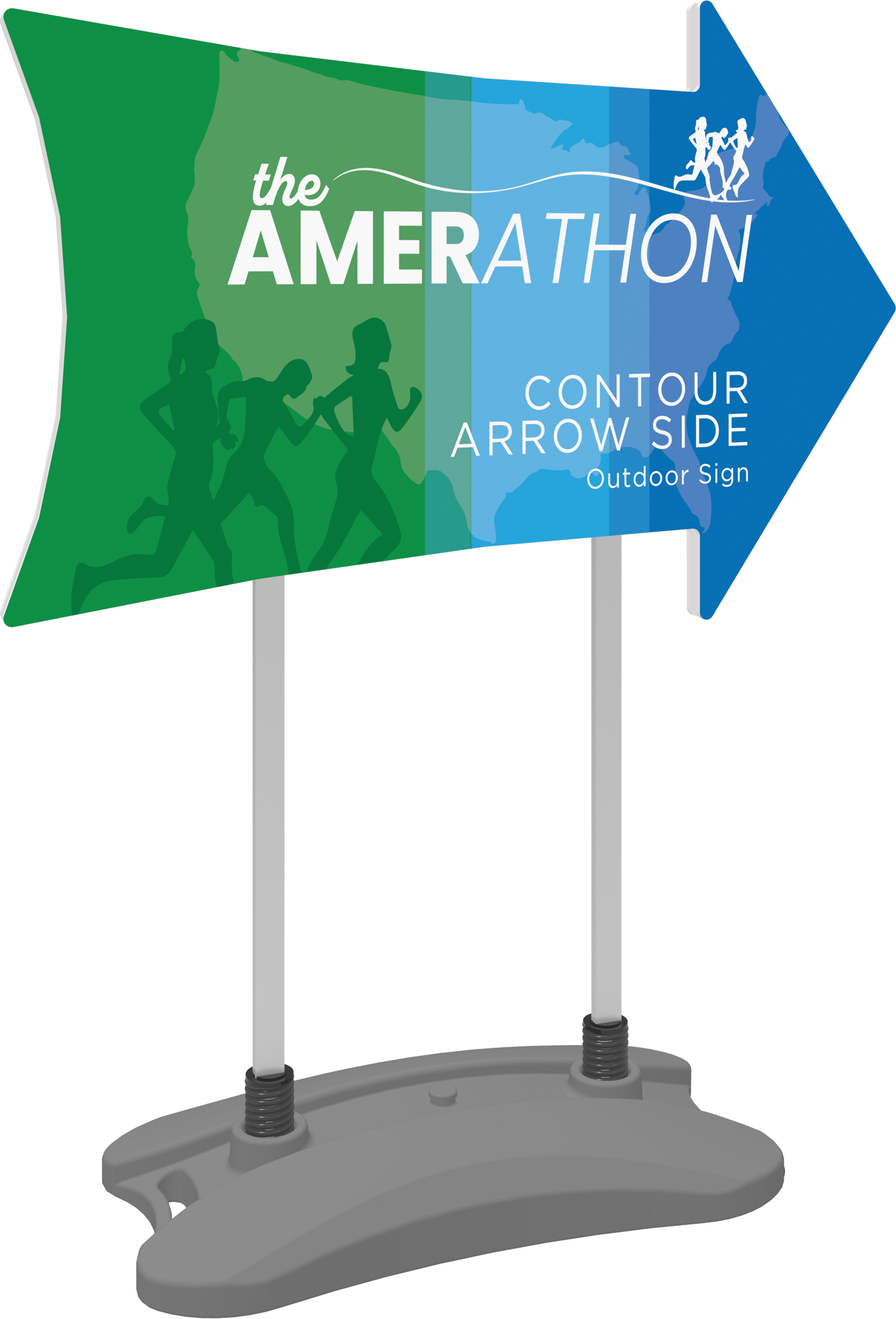 Contour Outdoor Sign Arrow Side - Water Base