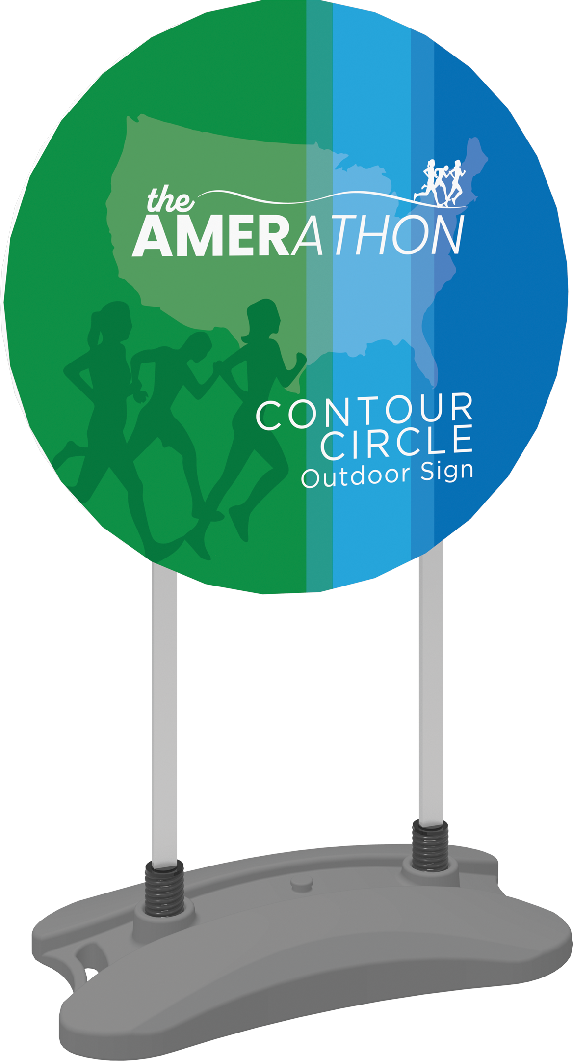 Contour Outdoor Sign Circle - Water Base