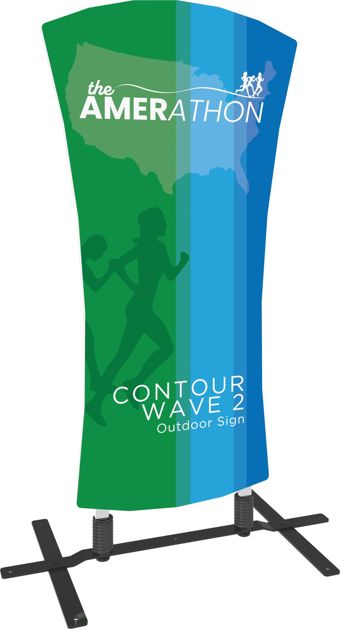 Contour Outdoor Sign Wave 2 - Plate Base