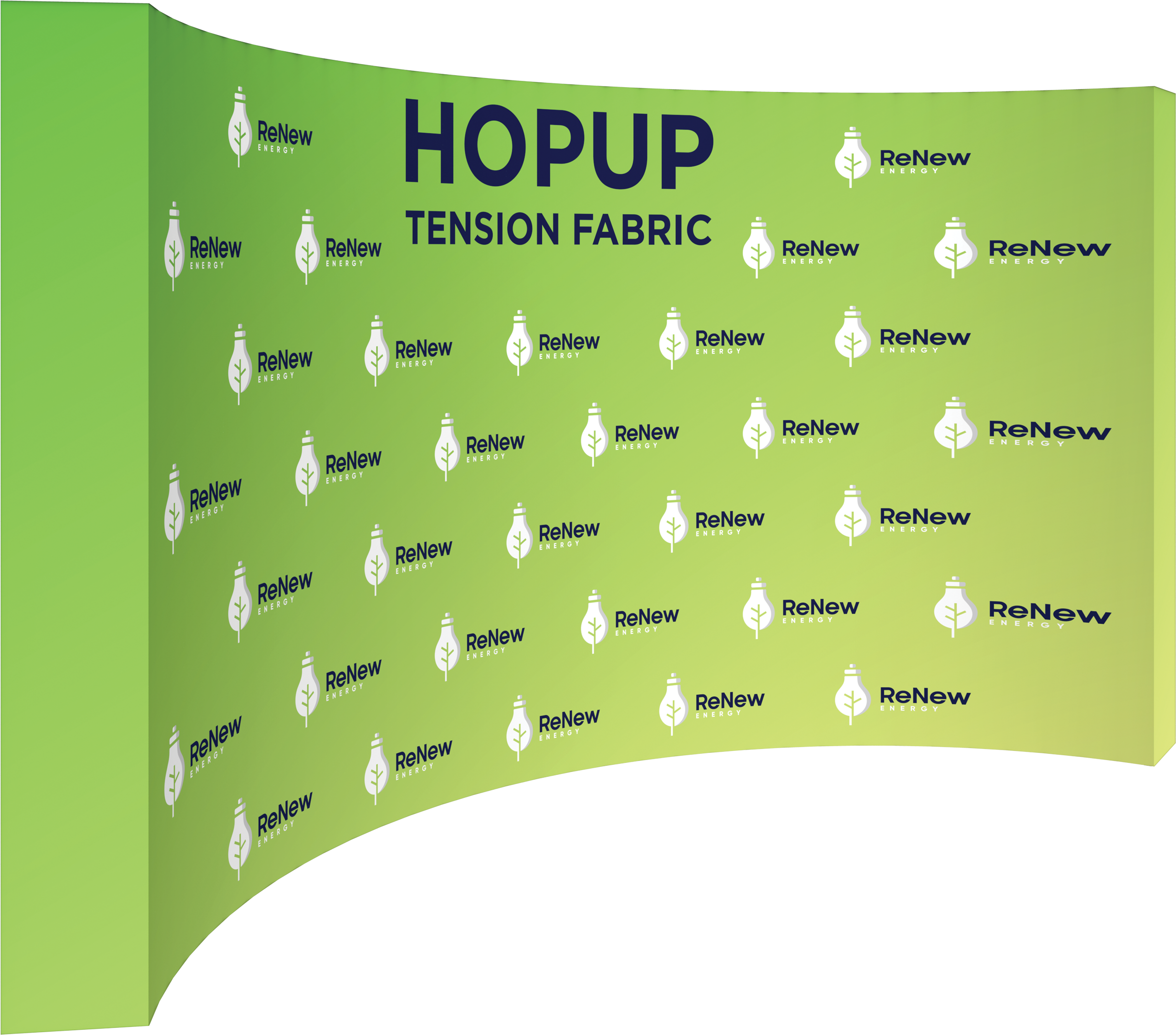 Hopup 15ft Curved Full Height Tension Fabric Display