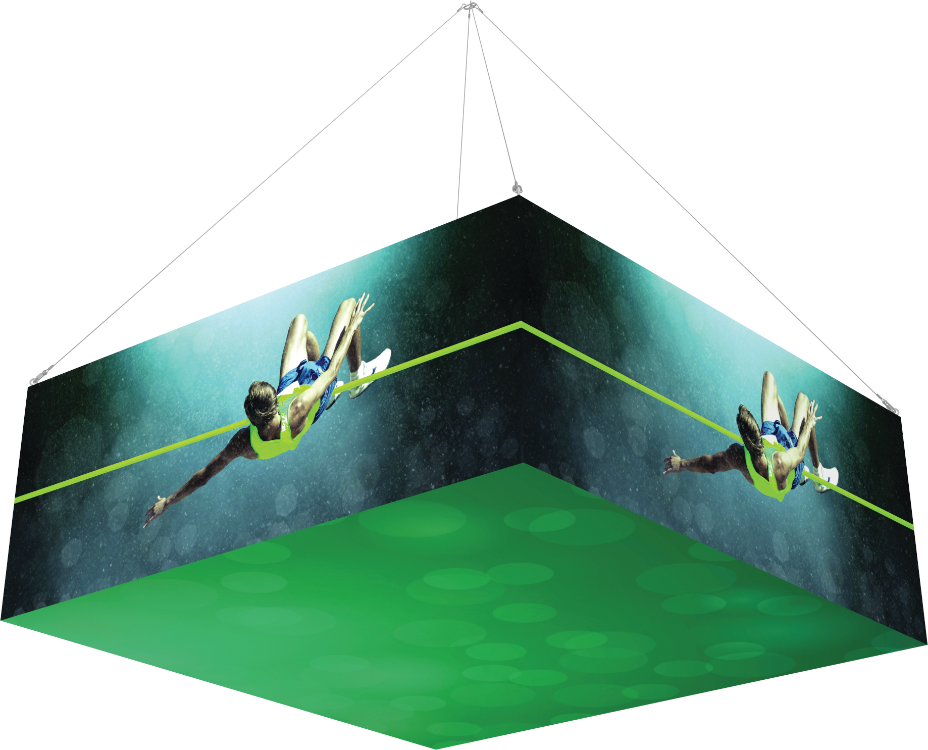 8Ft x 3Ft Backlit Square Hanging Structure