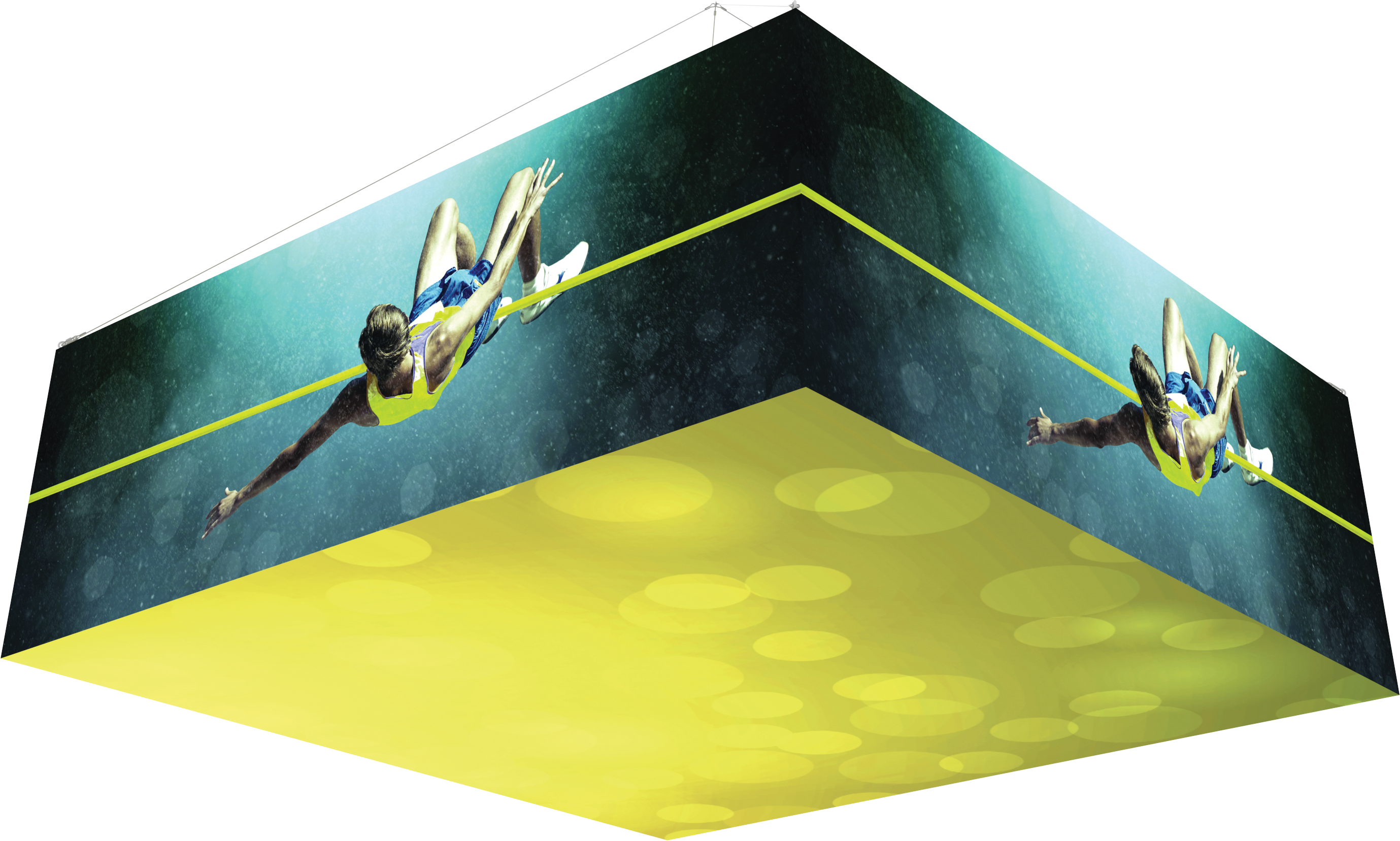12Ft x 4Ft Backlit Square Hanging Structure
