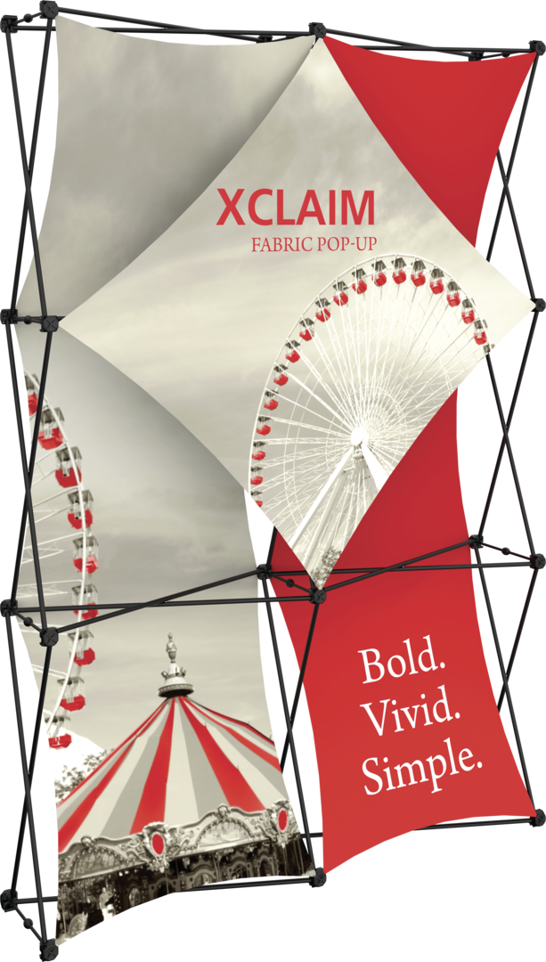 Xclaim 5ft Full Height Fabric Popup Display Kit 01